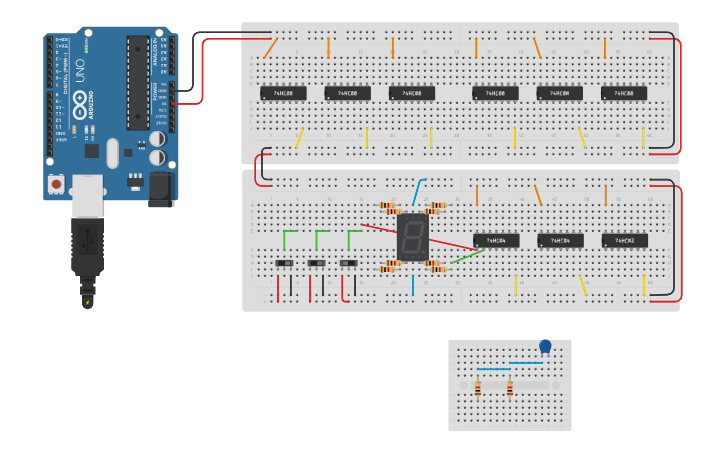 Circuit design 論理回路の実験 - Tinkercad