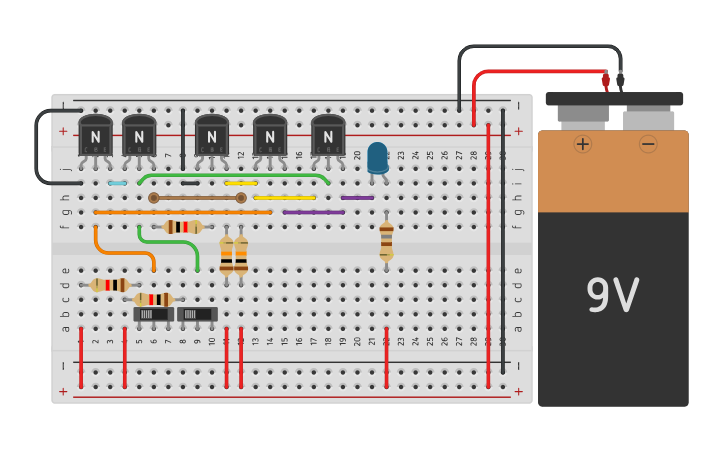 Circuit design XOR GATE - Tinkercad