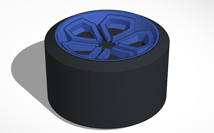 3D design Aventador wheel - Tinkercad