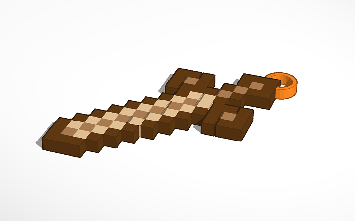 3D design Minecraft Wooden Sword | Tinkercad