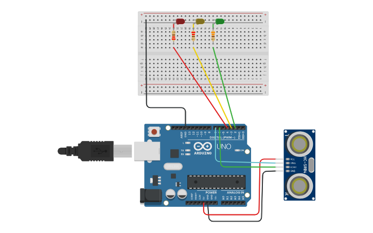 Circuit design Arduino 1 - Tinkercad