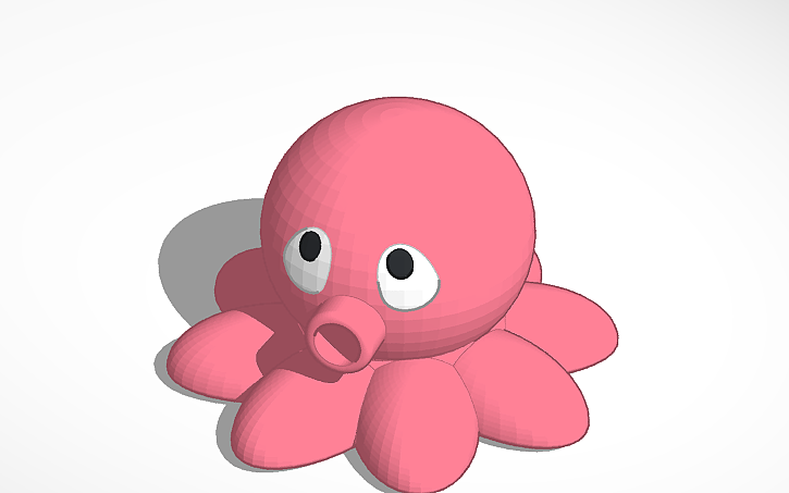 3D design Pink Octopus - Tinkercad