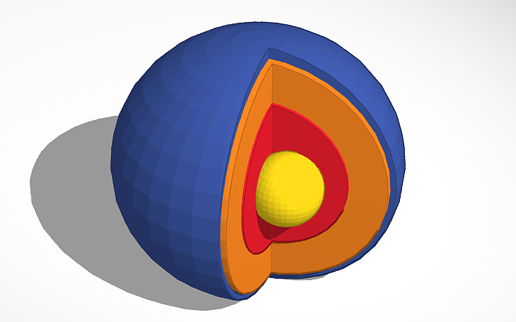 3d Design Camadas Da Terra Tinkercad