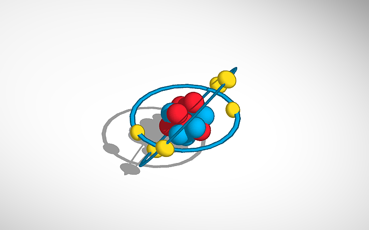 3D design Carbon Atom For chemistry Project | Tinkercad