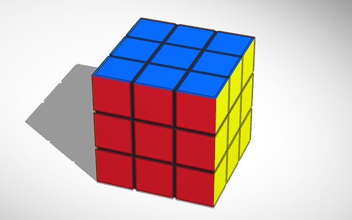 3D design Rubix Cube - Tinkercad