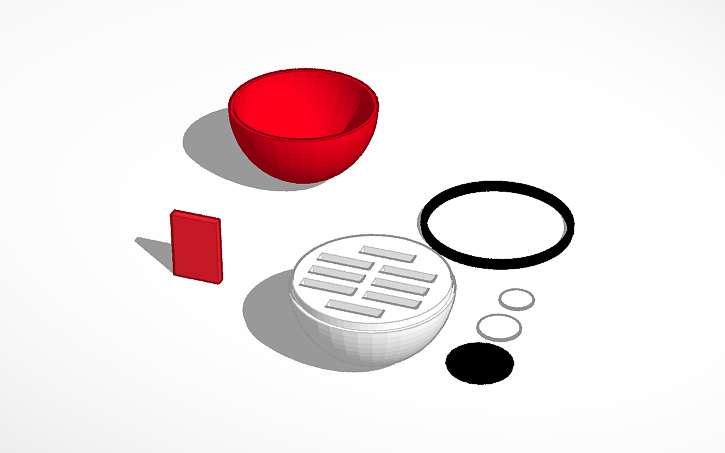 Pokeball Switch Cartridge Holder Tinkercad