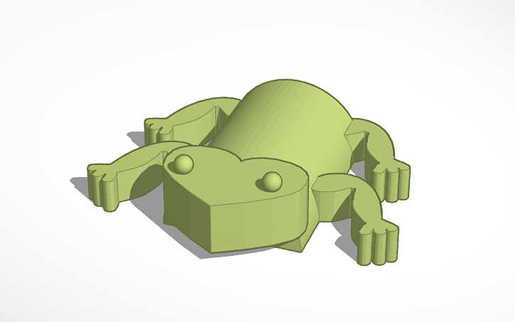 Frog Solidworks 3D design Frog | Tinkercad