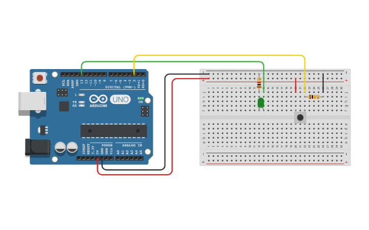 Circuit design Bouton - Tinkercad