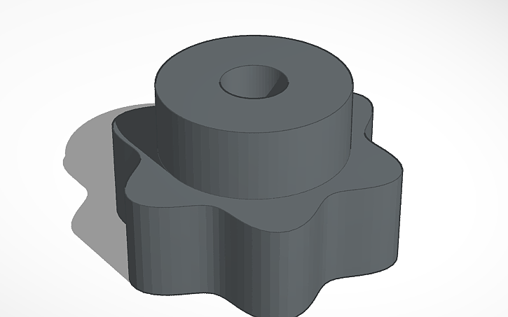 3D design Perilla con tuerca M8 - Tinkercad