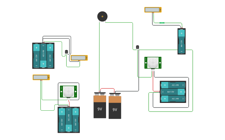 Circuit design Different types of sensors - Tinkercad