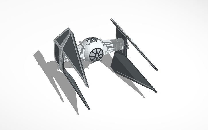 3D design TIE Interceptor #StarWars - Tinkercad