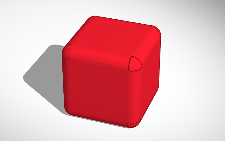 3D Design Cube With Rounded Corners Tinkercad