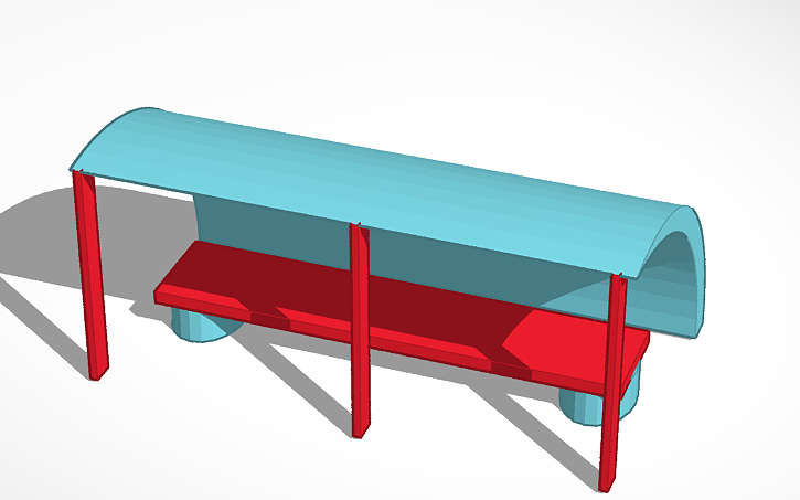 3D design bus stand - Tinkercad