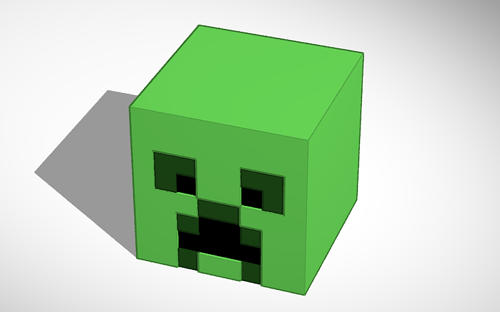 3D design Creeper head - Tinkercad