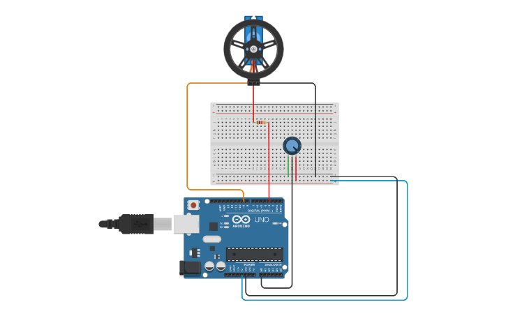 Circuit design Arduino Servo Motor - Potentiometer - Tinkercad