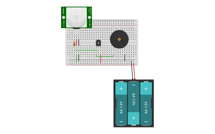Circuit design pir sensor (course project) | Tinkercad