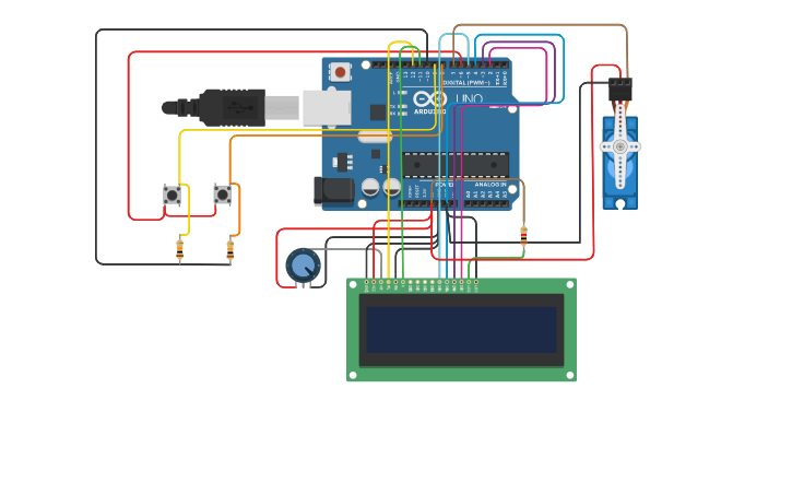 Circuit design CAR PARKING LOT | Tinkercad
