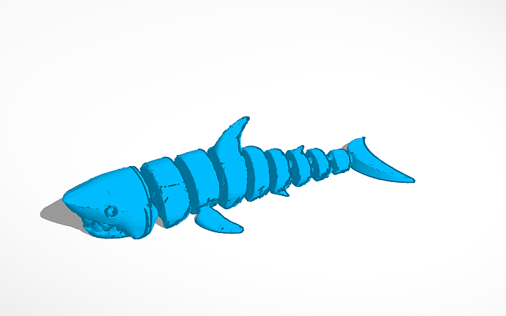 3d Design Articulated Shark - Tinkercad