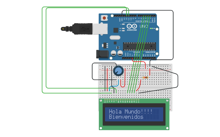 Circuit design Liquid Crystal Display | Tinkercad