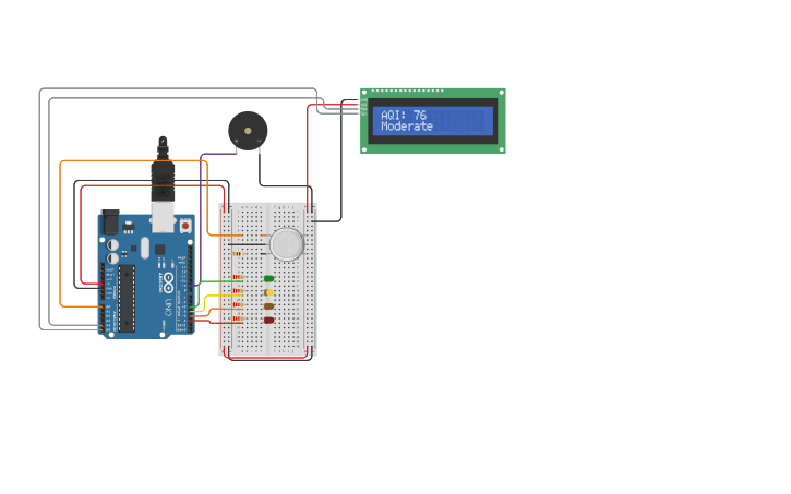 Circuit design Air Quality Gas Sensor - Tinkercad