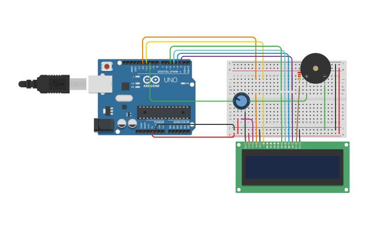 Circuit design Alarma Automatizada - Fisica II - Tinkercad