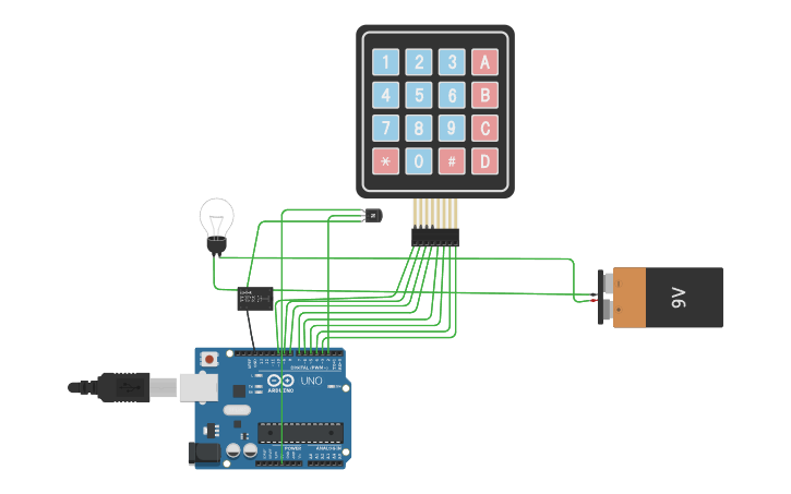 Circuit design Copy of Arduino Relay Button NPN Control - Tinkercad