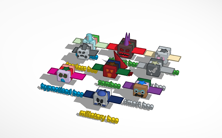 Fanmade Bee Swarm Simulator Gifted Bees Tinkercad