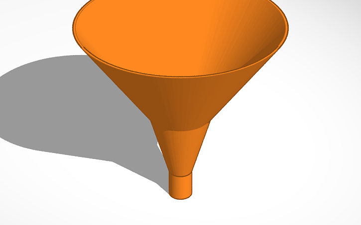 Lab Funnel Cad Model 3D design funnel - Tinkercad