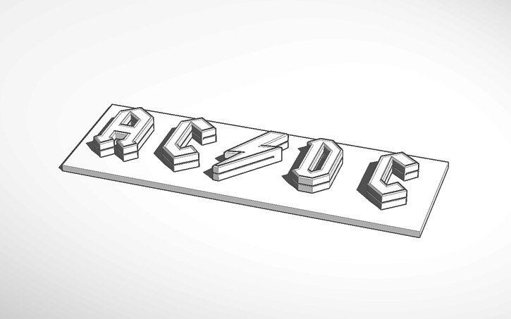 3D design AC DC - Tinkercad