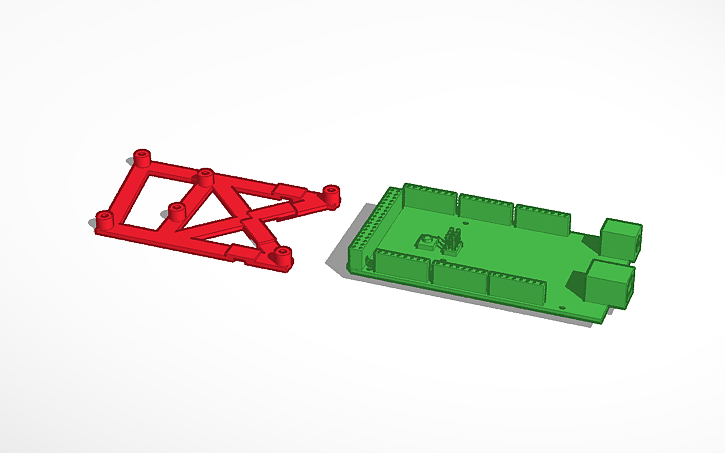 3D design Arduino Mega 2560 Mount - Tinkercad