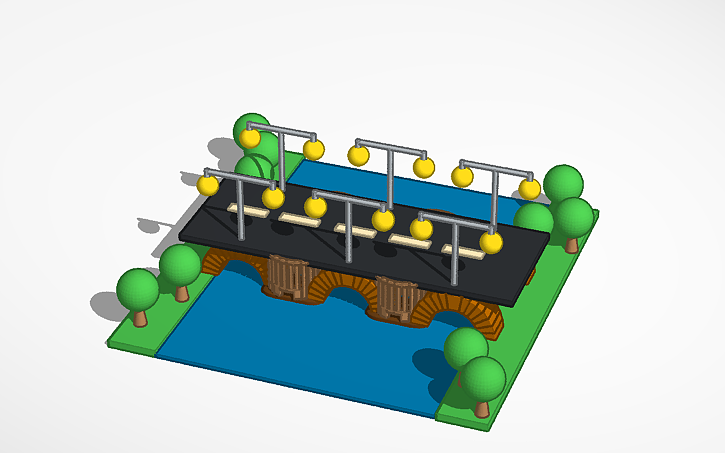 3D design bridge - Tinkercad