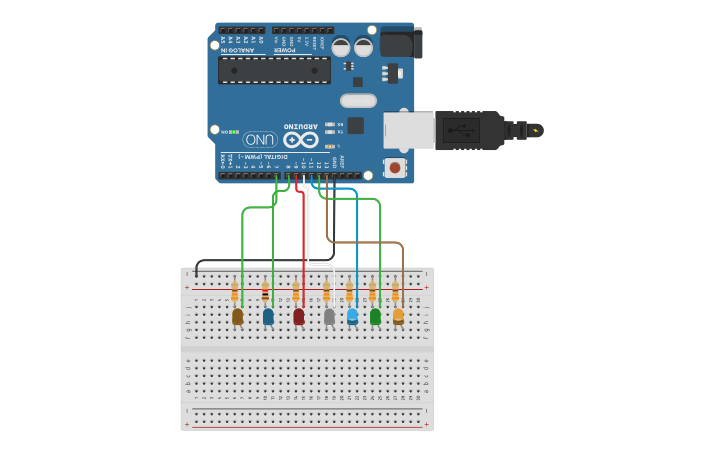 Circuit design Taller #1 arduino | Tinkercad