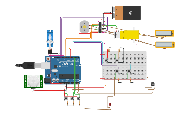 Circuit design Lift Project | Tinkercad