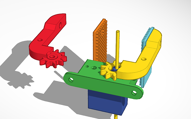 3D design Copy of SG90 Gripper 1 - Tinkercad