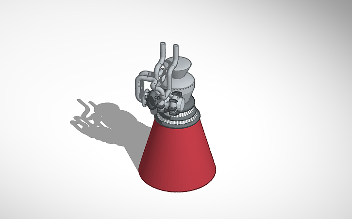 Rocket Engine Cad Model 3D design A