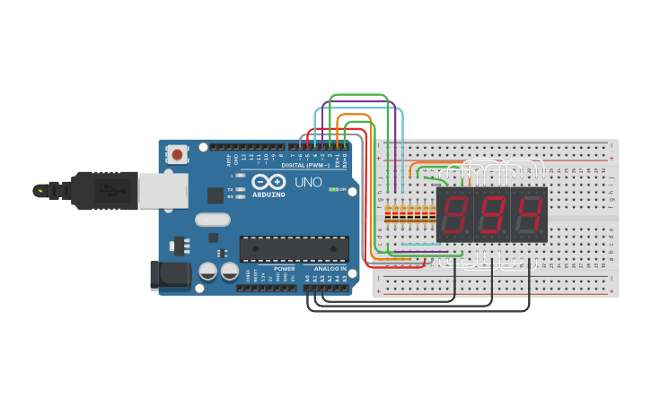 Circuit design Contador 999 a 0 - Tinkercad