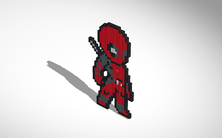 3D design Deadpool - Tinkercad