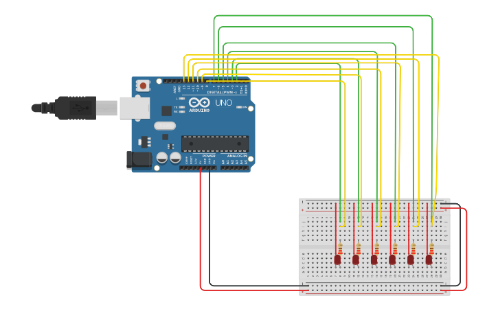 Circuit design Knight Rider 1 | Tinkercad