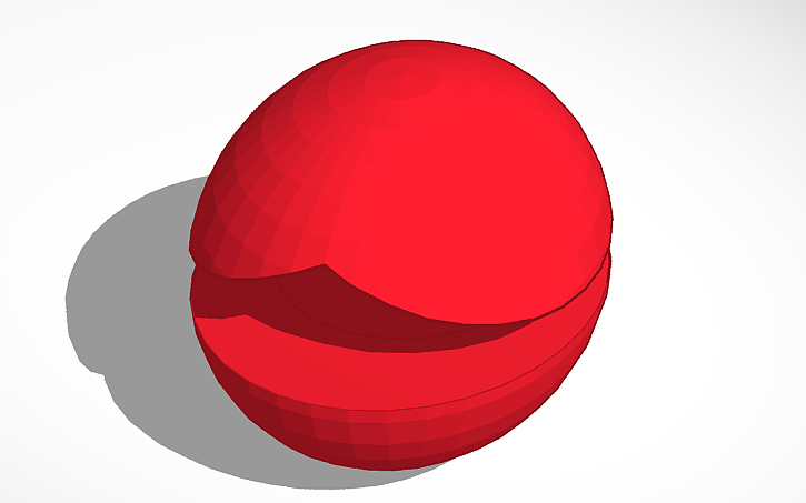 3D design red shell - Tinkercad