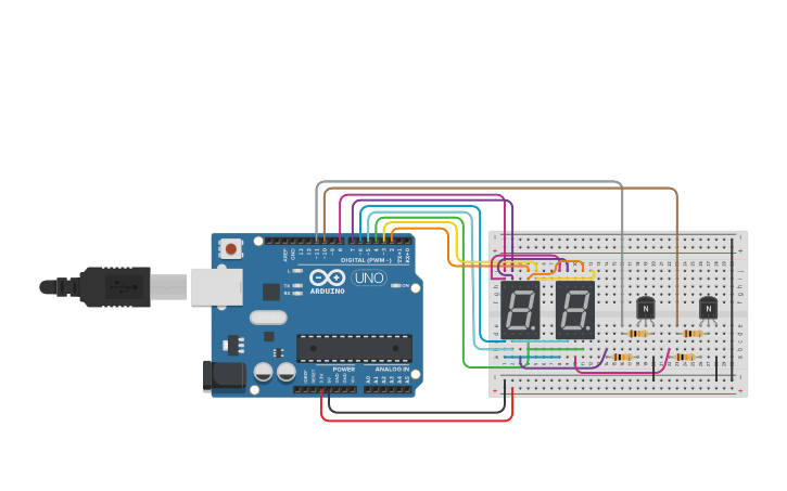 Circuit design Contador de 0 a 99 hecho por mi - Tinkercad
