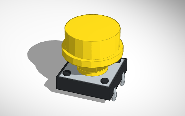 3D design Push Button + Head - Tinkercad