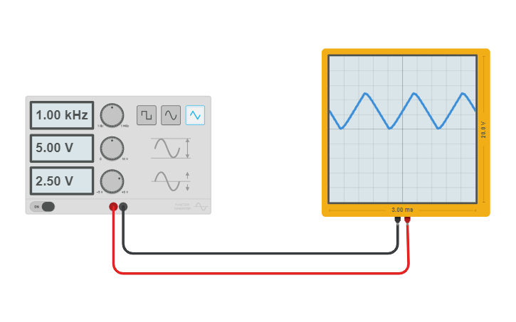 Circuit design CRO & Function Gen - Tinkercad