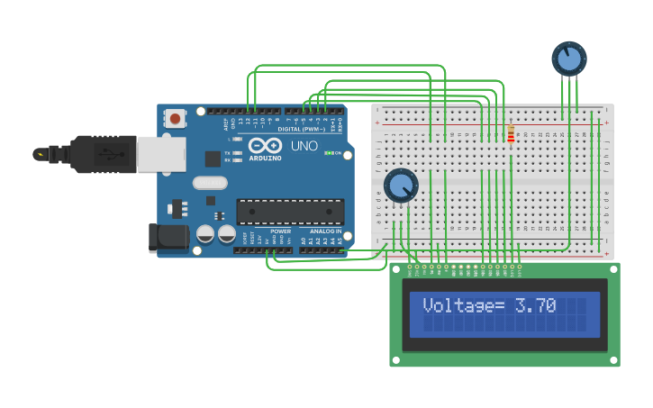 Circuit design Voltmeter - Tinkercad