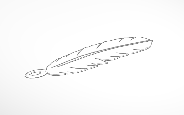 3D design Copy of Feather - Tinkercad