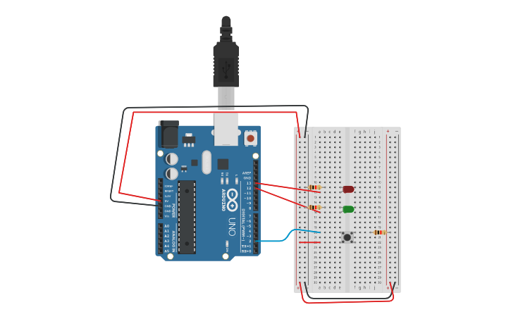 Circuit design Arduino Demo 1 - Tinkercad