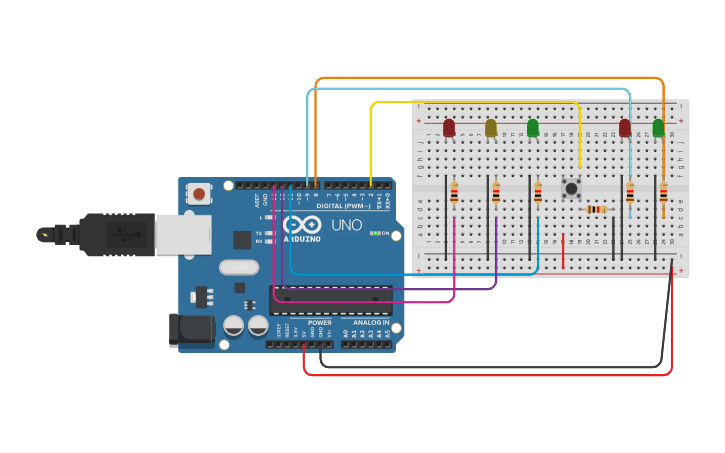 Circuit design Revisão Monitor Serial | Tinkercad