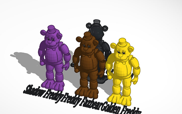 3D design Freddy Fazbear - Tinkercad