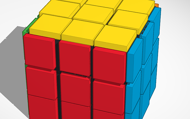 Rubycube 3D design rubiks cube - Tinkercad