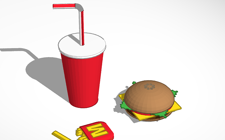 3D design Fast Food - Tinkercad