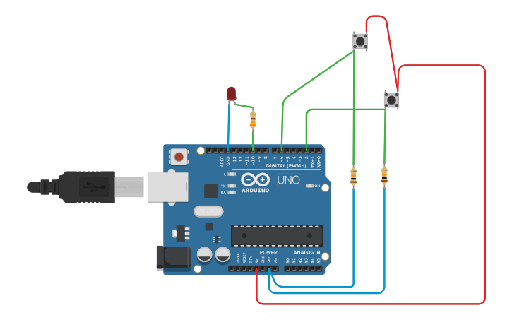 Circuit design ESERCIZIO 4 VERIFICA 30 OTTOBRE - Tinkercad